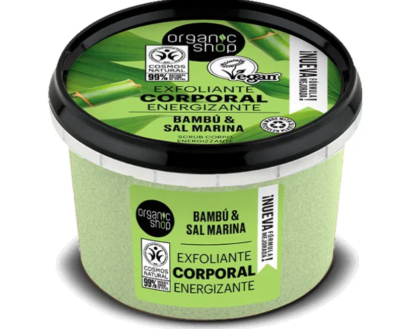 Exfoliante Corporal Energizante de Bambú y Sal Marina